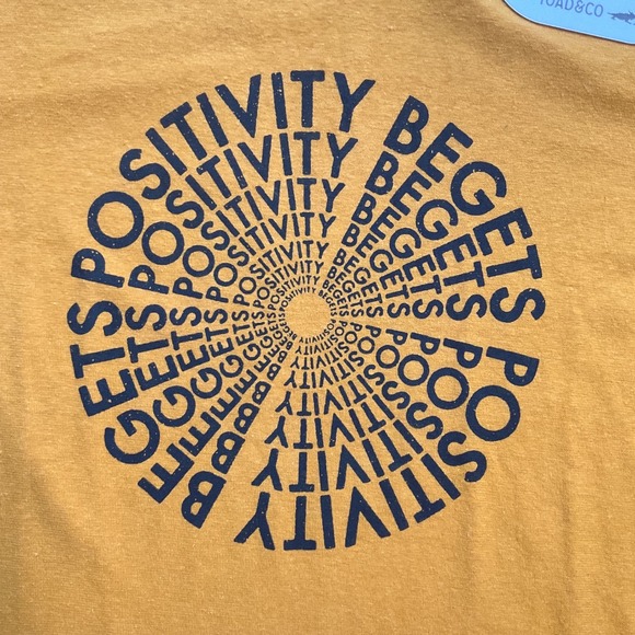 Toad&Co Graphic Tee Positivity Short Sleeve Crew Neck T-Shirt‎ Mens M - Picture 3 of 8